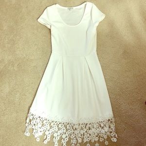 White Dress with Lace at the bottom